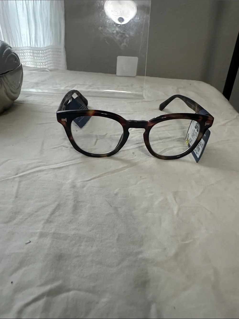 Tortoiseshell Round Blue-light filter Eyeglass Brown Tortoise NWT
